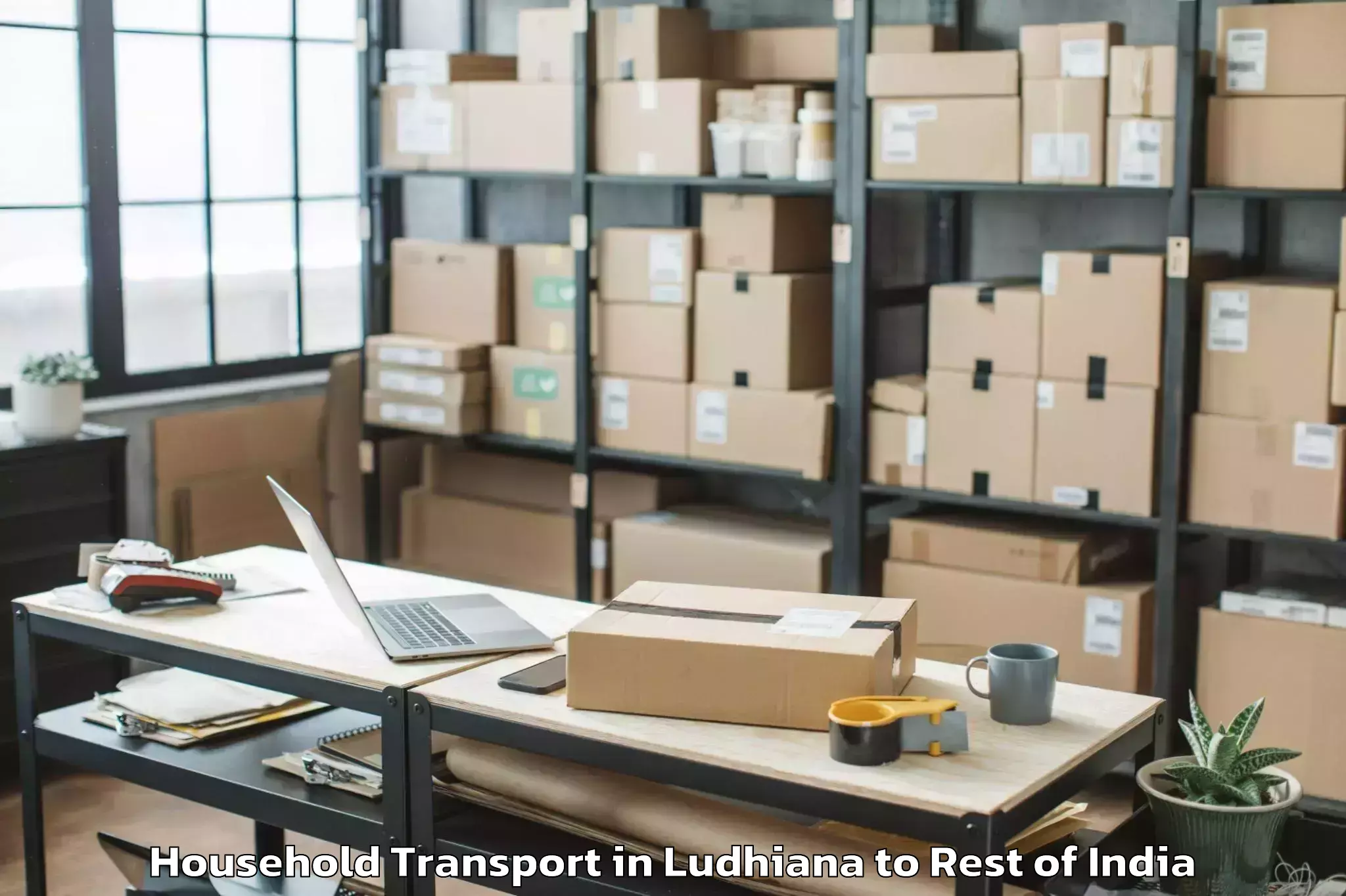 Easy Ludhiana to Awantipur Household Transport Booking